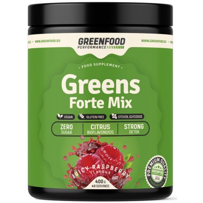 GreenFood Nutrition Performance Greens Forte Mix 400 g Malina – Zboží Mobilmania