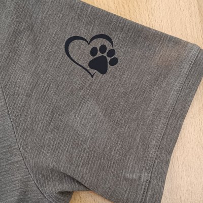 samolepka Nažehlovací vinylová samolepka - Srdce a Tlapka – Zboží Živě