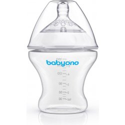 BabyOno hrníček netekoucí s měkkým náustkem Natural Nursing oranžová 180 ml