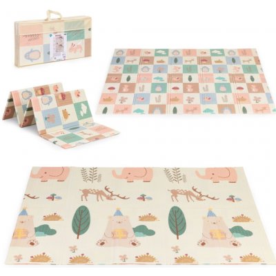 Pěnová podložka pro děti 200x180 cm výuková oboustranná skládací + taška IPLAY – Sleviste.cz