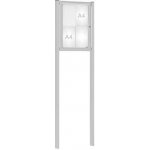 PROCITY Venkovní vitrína Classique, 4 x A4, včetně sloupků, elox – Zboží Živě