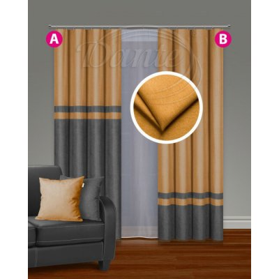 Závěs DUET žlutý - varianta A: v.250 cm x š.140 cm – Zboží Dáma