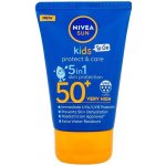 Nivea Sun Kids Protect & Care SPF50 5v1 mléko na opalování 50 ml – Zboží Mobilmania
