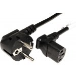 goobay Kabel síťový, CEE 7/7(M) - IEC320 C13, 90°, 3m, černý (96032) - 19.92.0048 – Zboží Živě