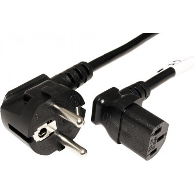 goobay Kabel síťový, CEE 7/7(M) - IEC320 C13, 90°, 3m, černý (96032) - 19.92.0048 – Zbozi.Blesk.cz