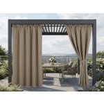 Textilomanie Zahradní závěs GARDIO voděodolný 150x220 cm, světle hnědý – Zboží Mobilmania