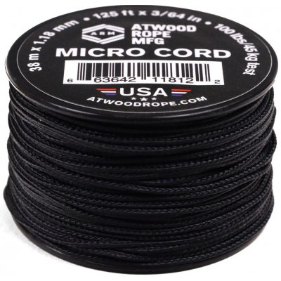 ATwood Rope Padáková šňůra Micro Cord 37,5 m Black – Zboží Dáma