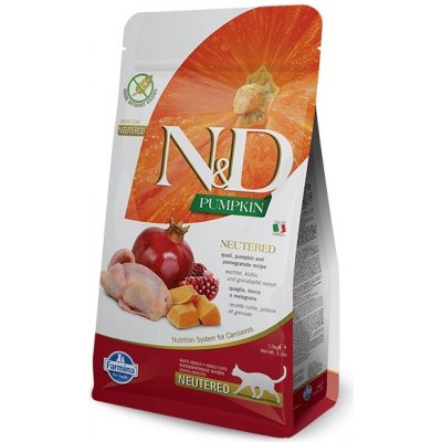 N&D Grain Free Pumpkin CAT NEUTERED Quail & Pomegranate 2 x 1,5 kg – Zboží Mobilmania