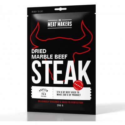 Meat Makers Jerky beef marble steak 200 g – Zbozi.Blesk.cz