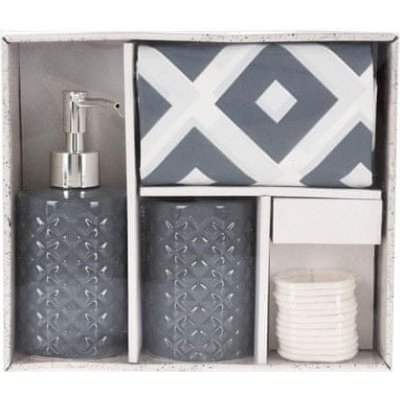 Homestyling KO-CY2210590seda 3 ks šedá – Zboží Dáma