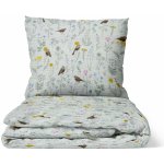 Darré Krep povlečení Ptáčci v kvítí - mint 140 x 220 70 x 90 – Zboží Mobilmania