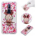 Pouzdro Patty gelové se zesílenémi rohy Nokia 7.1 - květy a sova – Zboží Živě