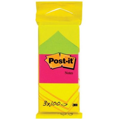 Samolepicí blok poznámkových lístků 3M Post-it LP6812 38 × 51 mm neonové barvy, 3 × 100 listů 12817 – Hledejceny.cz
