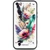 Pouzdro a kryt na mobilní telefon Apple Pouzdro Mobiwear Glossy Apple iPhone SE - G017G Pírka a květy