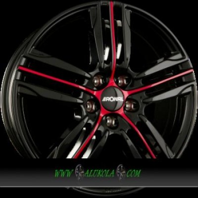 RONAL R57 7,5x19 5x114,3 ET40 black red spoke – Hledejceny.cz
