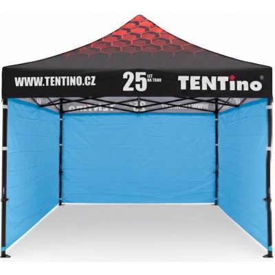 TENTino STEEL HEXAGON 3x3m 12A - SVĚTLE MODRÁ, konstrukce + střecha TENTino + 2x boční strana – Hledejceny.cz