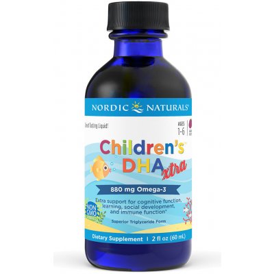 Nordic Naturals Children's DHA Xtra, Omega 3 pro děti, 880 mg, 60 ml