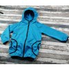 Dětská bunda Yháček softshellová bunda modrý melír/černé lemy
