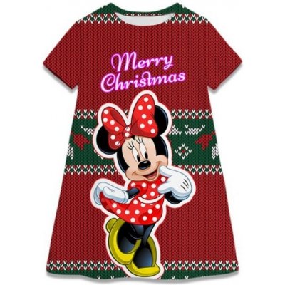 Dětské vánoční šaty Minnie a Mickey Mouse bordová – Zboží Dáma