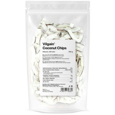 Vilgain Kokosové chipsy se slupkou 250 g – Zboží Dáma