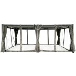 Garden Point pergola Tasos 3x6 m s moskytiérou a závěsy Antracitová – Zboží Dáma
