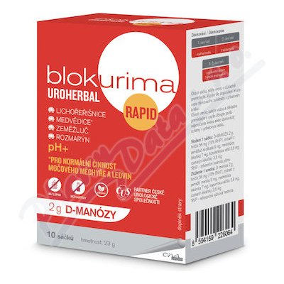 Blokurima Uroherbal Rapid 2g D-manózy sáč. 10x2.3g