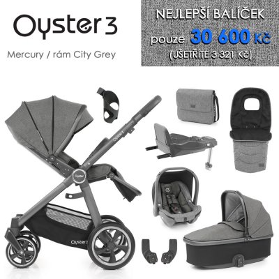 BabyStyle Oyster 3 set 8v1 mercury city grey rám 2021