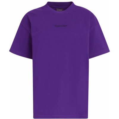 Balenciaga Logo Dark Purple tričko Fialová