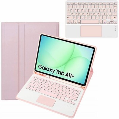 4kom.pl Pouzdro s Bluetooth klávesnicí pro Samsung Galaxy Tab A11+ Plus růžové - ochranné se stojánkem CFA9P – Hledejceny.cz