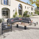 DEOKORK Hliníková rohová sestava VANCOUVER pro 6 osob antracit – Hledejceny.cz