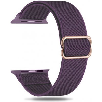 eses Nastavitelný nylonový elastický loop řemínek pro Apple Watch 42mm/44mm/45mm/49mm Barva: fialová
