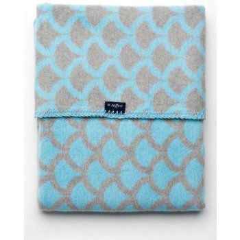 Womar Dětská bavlněná deka se vzorem modro šedá