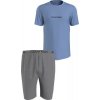 Pánské pyžamo Calvin Klein NM2183EN03 pánské pyžamo krátké modro šedé