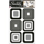 Samolepky na zeď čtverce černé 1062, 70x42 cm – Zboží Dáma