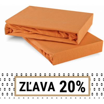 EMI Prostěradlo oranžové meruňkové jersey 90(100)x200 – Zboží Mobilmania