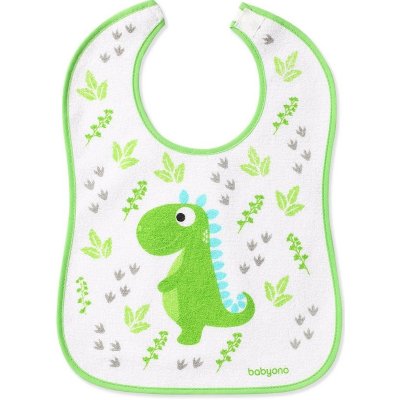 BabyOno Bryndák froté nepromokavý Dino zelený – Zboží Dáma