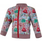 Little Angel Mikina hřejivá rozepínací starorůžová s muchomůrkami – Zboží Dáma