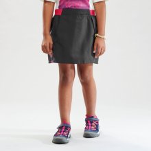 QUechua turistická sukně s kraťasy MH 100 šedo-růžová