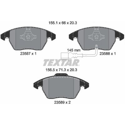 Sada brzdových destiček, kotoučová brzda TEXTAR 2358701 | Zboží Auto