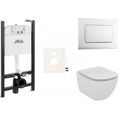 Závěsný WC set Jika do lehkých stěn / předstěnová montáž + WC Ideal Standard Tesi SIKOJSTES1 – Zboží Mobilmania