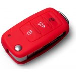 Klíčenka Ochranné silikonové pouzdro na klíč pro VW/Seat/Škoda s vystřelovacím klíčem červená – Zbozi.Blesk.cz