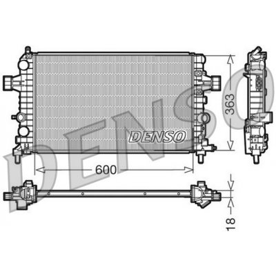 Chladič vody pro motor DENSO DRM20103 – Zboží Mobilmania