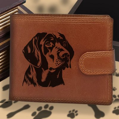 Pánská s motivem pro milovníky psů s obrázkem pejska Velký švýcarský salašnický pes Vínová peněženka Carlo