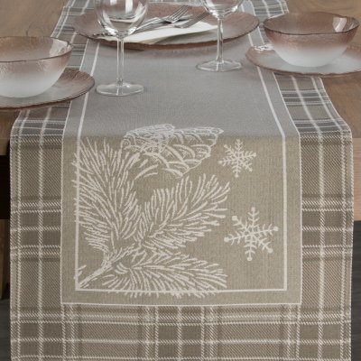 Eurofirany Vánoční gobelínový běhoun Holly 45X100cm – Sleviste.cz