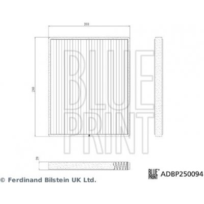 BLUE PRINT Filtr, vzduch v interiéru ADBP250094 – Hledejceny.cz