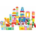 Eco Toys Dřevěné kostky v kyblíku 100 ks – Zboží Mobilmania