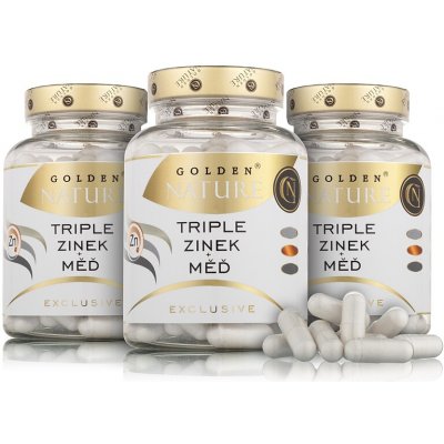 Golden Nature 2+1 Exclusive Triple Zinek + Měď 300 kaplí – Hledejceny.cz