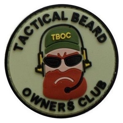 ARMED PATCHES PVC nášivka Tactial Beard Owners Club, světlá – Zboží Dáma