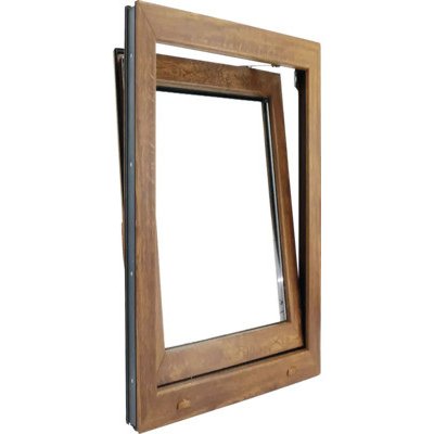 ARON Plastové okno 2.0 OS1 zlatý dub/bílá 90x90 cm P – Hledejceny.cz