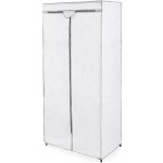 Compactor látková šatní skříň TELLA, kovová konstrukce, na zip, 70 x 45 x 155 cm, bílá – Zboží Dáma